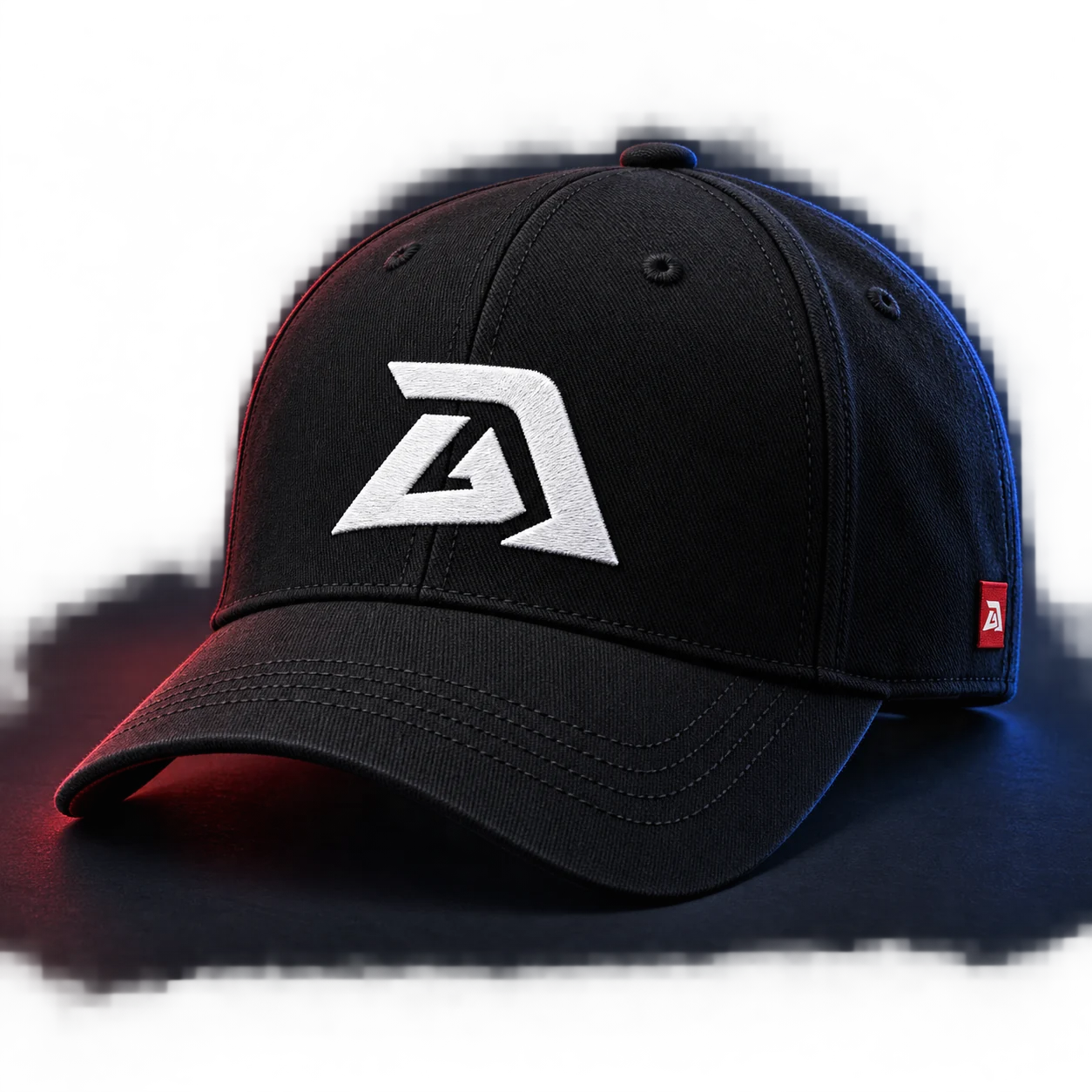 Black Darukai Core Cap with the white embroidered monogram