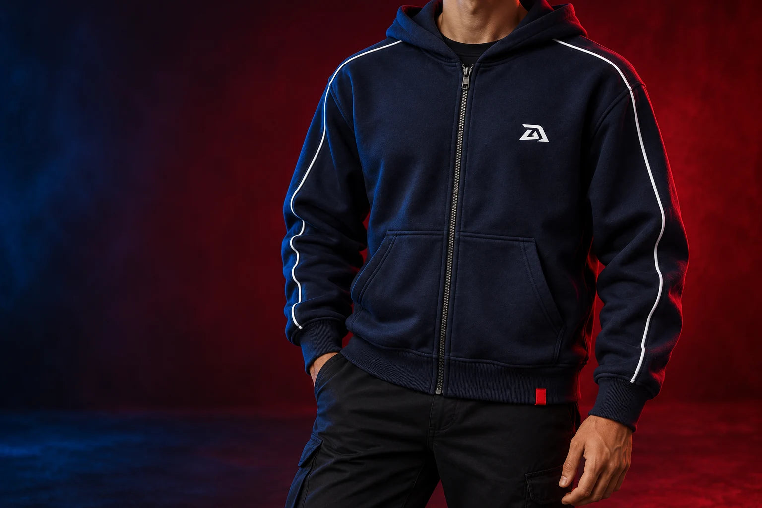 A first look at the navy Darukai hoodie